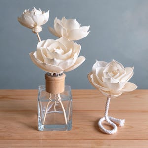 48-150 unidades. Difusor de madera Afterglow Sola con forma de flores, 5-8 cm de diámetro, al por mayor.