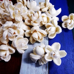 30 Lotus Sola Wood Diffuser Flowers 2 layer pedals 3 cm Dia.