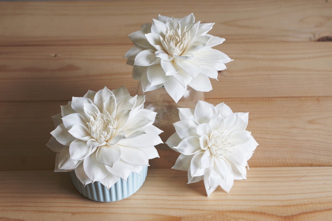 Diffuser Flower Pattern Dahlia No.5 Sola Wood Diffuser Flowers 7cm/8cm/9cm Dia. With Options of ...