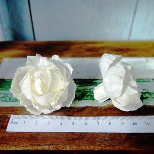 15 Peony Roses Sola Wood Diffuser Flowers 5 cm Dia. image 2