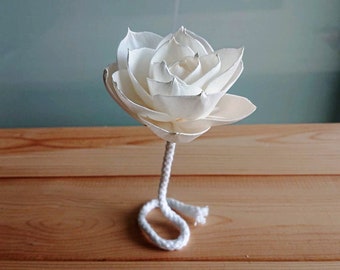 8 Afterglow Sola Wood Diffuser Flowers 8 cm Dia. with cotton rope and adjustable wire stem