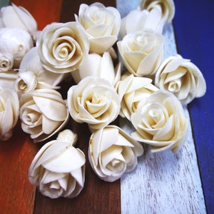 20 Rose Sola Wood Diffuser Flowers 3 cm Dia.