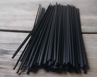 500 Black Fiber Reeds for Diffuser Fragrance, 25cm length, 3.5mm Dia.