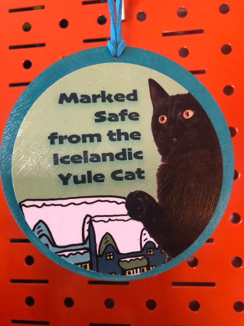 Marked Safe by the Icelandic Yule Cat Holiday Xmas tree image 1