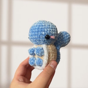 Squirtle Plushie Squirtle Amigurumi Pokemon Squirtle Handmade Crochet Squirtle