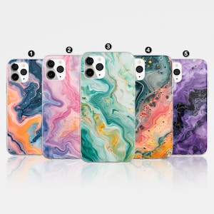 Marble Phone Case Texture Cover for iPhone 16 Pro Max, 15 Plus, 14, 13, 12, 11, XS & Samsung S25, S24, A55, A54, Pixel 9 Pro 8