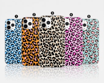 Colorful Leopard Phone Case Pattern Cover for iPhone 17 Pro Max, 16e, 15, 14, 12 & Samsung S25 Ultra, S24 FE, A56, Pixel 9 Pro 8