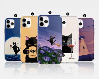 Capa de celular com estampa de gatinho e gato engraçado para iPhone 17 Pro Max, 16e, 15, 14, 12 e Samsung S25 Ultra, S24 FE, A56, Pixel 9 Pro 8