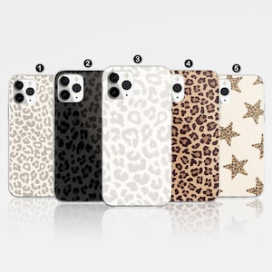 Leopard Muster Handyhülle Polka Dot Cover für iPhone 16 Pro Max, 15 Plus, 14, 13, 12, 11, XS & Samsung S25, S24, A55, A54, Pixel 9 Pro 8