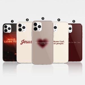 Custodia per telefono Jesus Love Christian God Cover per iPhone 16 Pro Max, 15 Plus, 14, 13, 12, 11, XS e Samsung S25, S24, A55, A54, Pixel 9 Pro 8