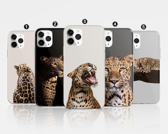 Leopard Phone Case Cheetah Cover for iPhone 17 Pro Max, 16e, 15, 14, 12 & Samsung S25 Ultra, S24 FE, A56, Pixel 9 Pro 8