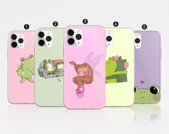Süßer Frosch Handyhülle Lustige Kröte für iPhone 17 Pro Max, 16e, 15, 14, 12 & Samsung S25 Ultra, S24 FE, A56, Pixel 9 Pro 8