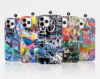 Graffiti Phone Case Street Art Cover for iPhone 17 Pro Max, 16e, 15, 14, 12 & Samsung S25 Ultra, S24 FE, A56, Pixel 9 Pro 8