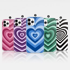 Heart Phone Case Pattern Cover for iPhone 16 Pro Max, 15 Plus, 14, 13, 12, 11, XS & Samsung S25, S24, A55, A54, Pixel 9 Pro 8