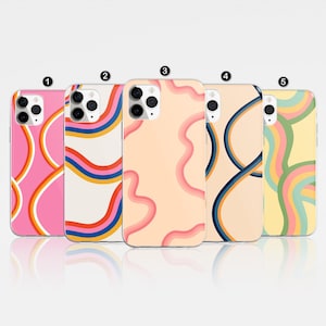Abstract Line Phone Case Minimalistic Stripes Cover fit For iPhone 16 Pro Max, 15, 14, 13, 12, 11, XS & Samsung S24, S23, A55, A54, Pixel 8