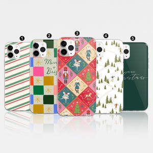 Weihnachten Handy Hülle passend für iPhone 16 Pro Max, 15, 14, 13, 12, 11, XS & Samsung S24, S23, A55, A54, Pixel 8