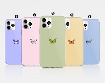 Telefoonhoesje vlinder schattig vlinders Cover voor iPhone 17 Pro Max, 16e, 15, 14, 12 en Samsung S25 Ultra, S24 FE, A56, Pixel 9 Pro 8