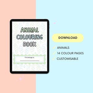 Libro da colorare digitale sugli animali