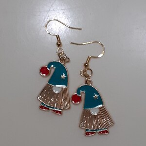 Christmas gnome earrings