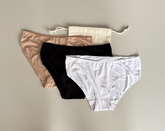 Organic Bamboo Panties Set, Comfort Underwear (Three Pieces)