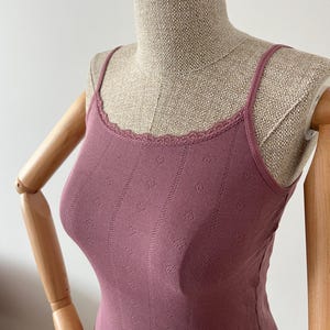 Heart Pointelle Plum Set, Cotton Underwear Set, Cotton Homewear Set, Plum Purple Lingerie, Pointelle Panty