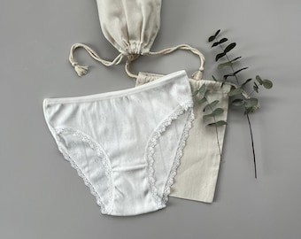 Completo di mutandine in cotone bianco, completo di mutandine biologiche a vita bassa, biancheria intima bianca, lingerie in cotone, confezione da due, confezione da tre, confezione da quattro