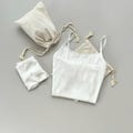 Organic Cotton Lingerie Set, White Sleepwear, Soft Lace