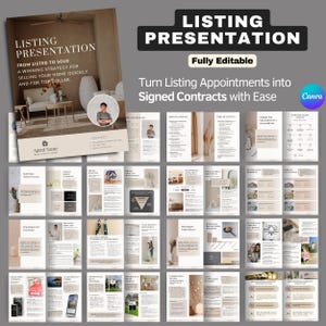 Listing Presentation Template for Luxury Real Estate Agents Home Seller Presentation Property Listing Proposal Realtor Marketing Template