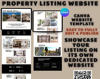Makler Website Template: Luxusobjekt in Canva