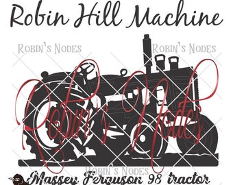 Tractor Massey Ferguson 98 SVG DXF ~ plt ai file plasma cutting CNC laser metal art water jet milling router ~ cut ready vector