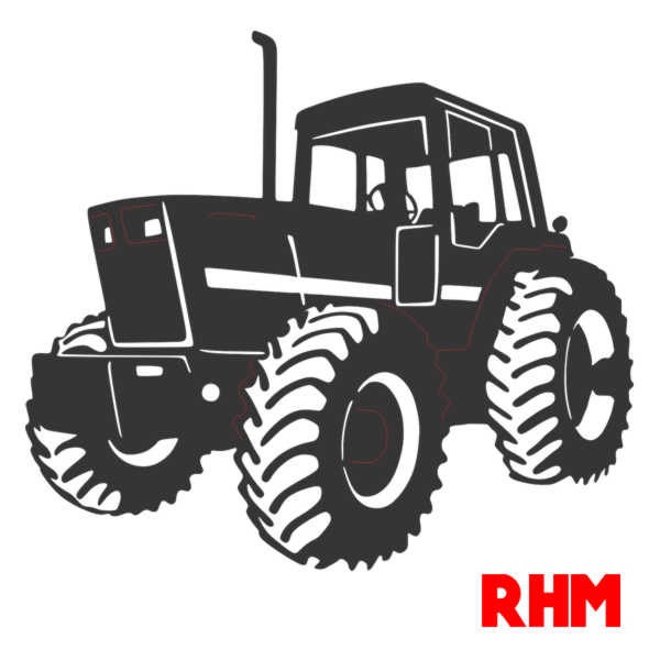 International Tractor dxf file svg files plasma cutting CNC laser metal art water jet milling router Instant Download