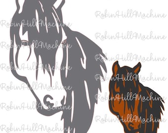 Horse dxf file svg files plasma cutting CNC laser metal art water jet milling router Instant Download