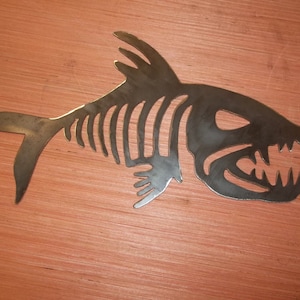Fish Skeleton DXF and SVG files ~ plasma cutting water jet laser ~ fishing file milling metal art CNC