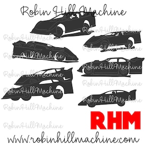 Dirt Track Late Model Race Cars DXF SVG files for plasma cutting water jet laser cnc racing car dirt track CNC plasma