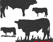 Bulls dxf svg files plasma cutting CNC laser metal art water jet milling router Instant Download bull cow farm designs pattern ready cut