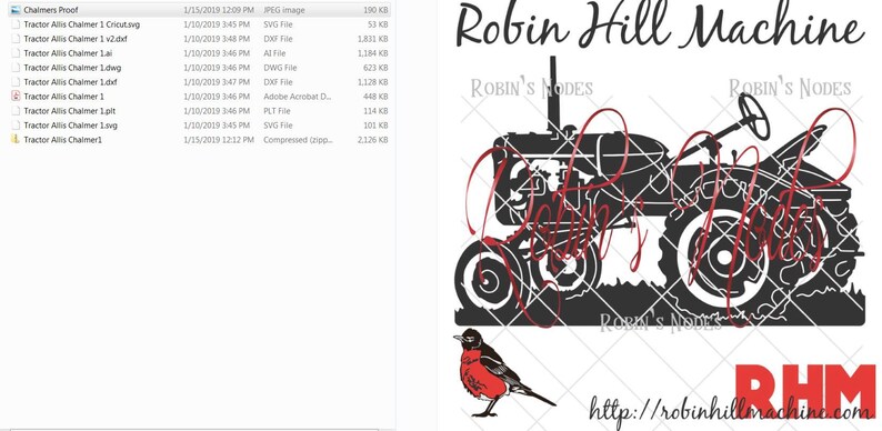 Allis Chalmers Tractor dxf svg file digital vector plasma | Etsy