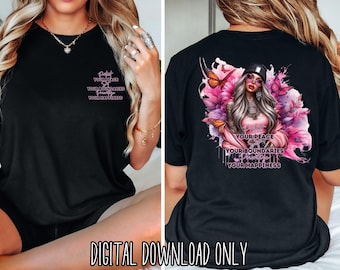 Camiseta png, Sudadera con capucha png, Chica tatuada png, DTF png, UV DTF, Ropa png, Descarga digital, Diseños de sublimación, Chicas tatuadas