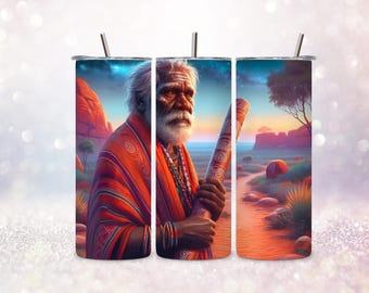 Envoltura para vaso de 20 oz, sublimación, png, chica tatuada, floral, Primeras Naciones, anciano, familia, girasoles, dtf uv, diseño digital