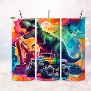 20oz Tumbler wrap, sublimation, png, Dinosaur, Dino, Rainbow, Dinosaur png, Dinosaur digital download, sublimation print