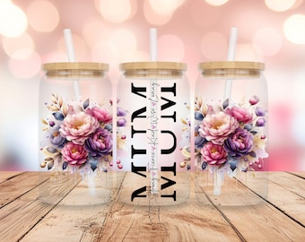 16oz beer can wrap, Sublimation templates, 16oz png Digital download, Libby cup wrap, 16oz beer can glass, Libby wrap, uv dtf, Mum, floral