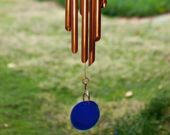 Large Copper Wind Chime - Custom Engraving - Outdoor Memorial or Anniversary Gift - Soothing Melodies