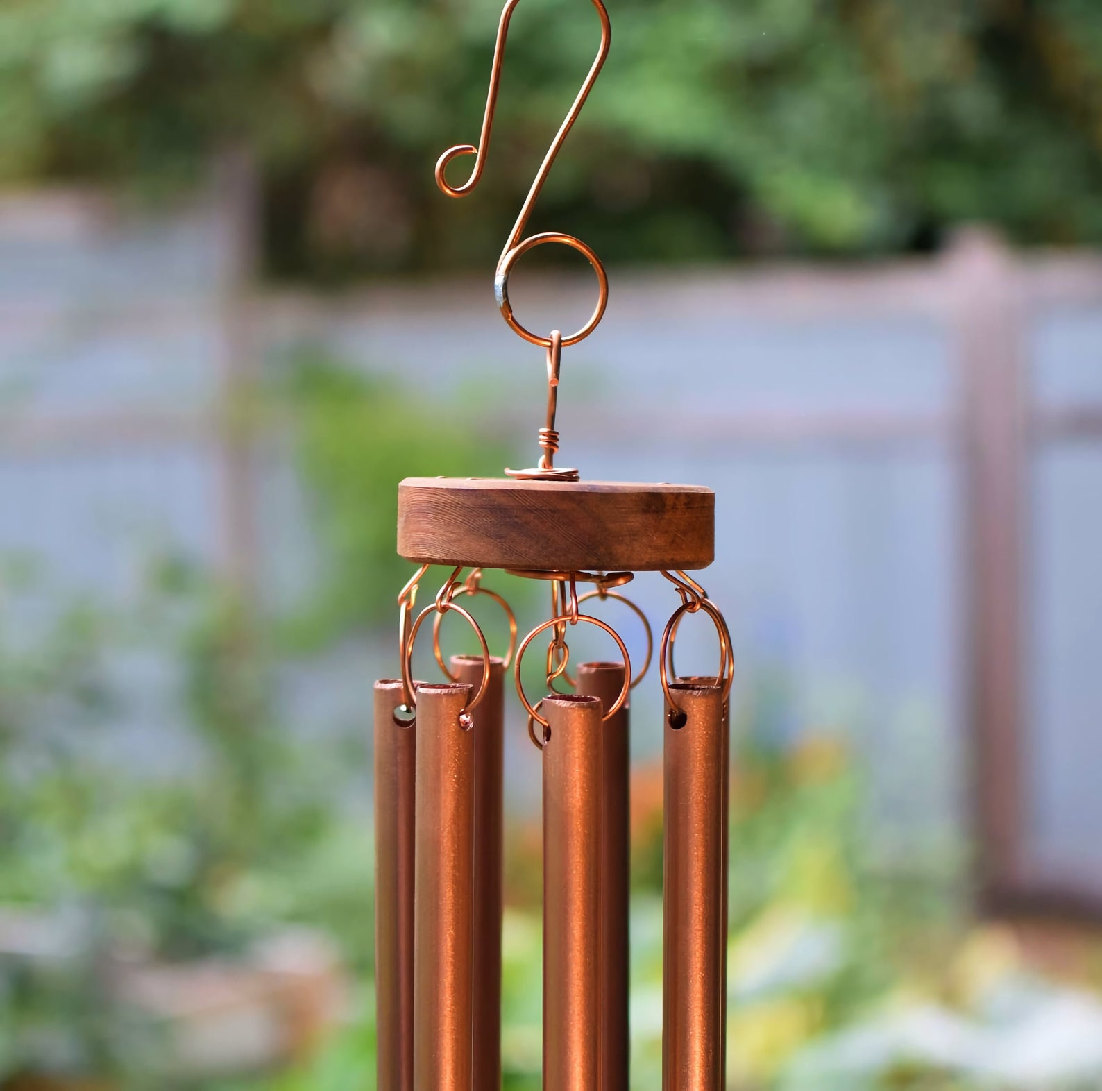 Wind Chime Copper Anniversary Outdoor Handcrafted 7 Chimes Etsy
