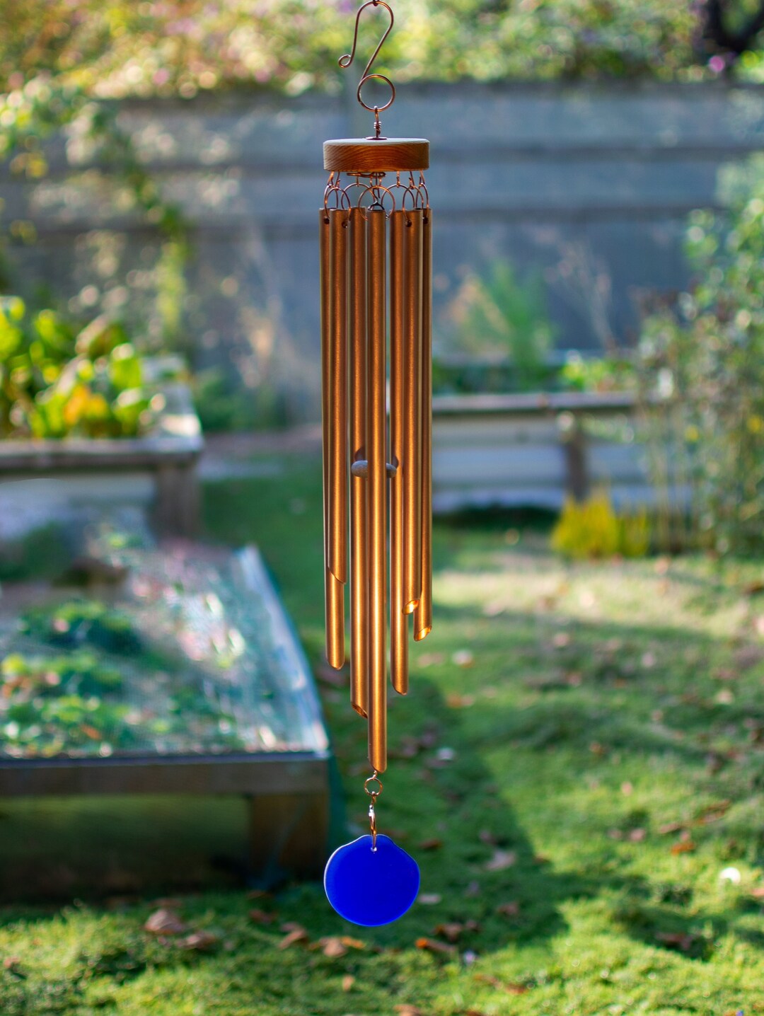 Wind Chime Copper Anniversary Outdoor Handcrafted 7 Chimes Etsy