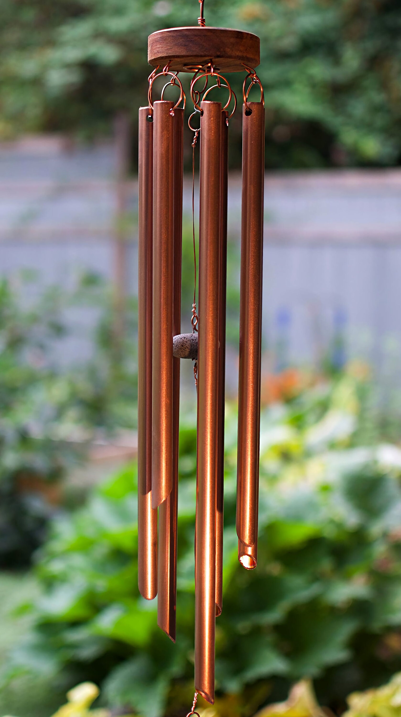 Wind Chime Copper Anniversary Outdoor Handcrafted 7 Chimes Etsy