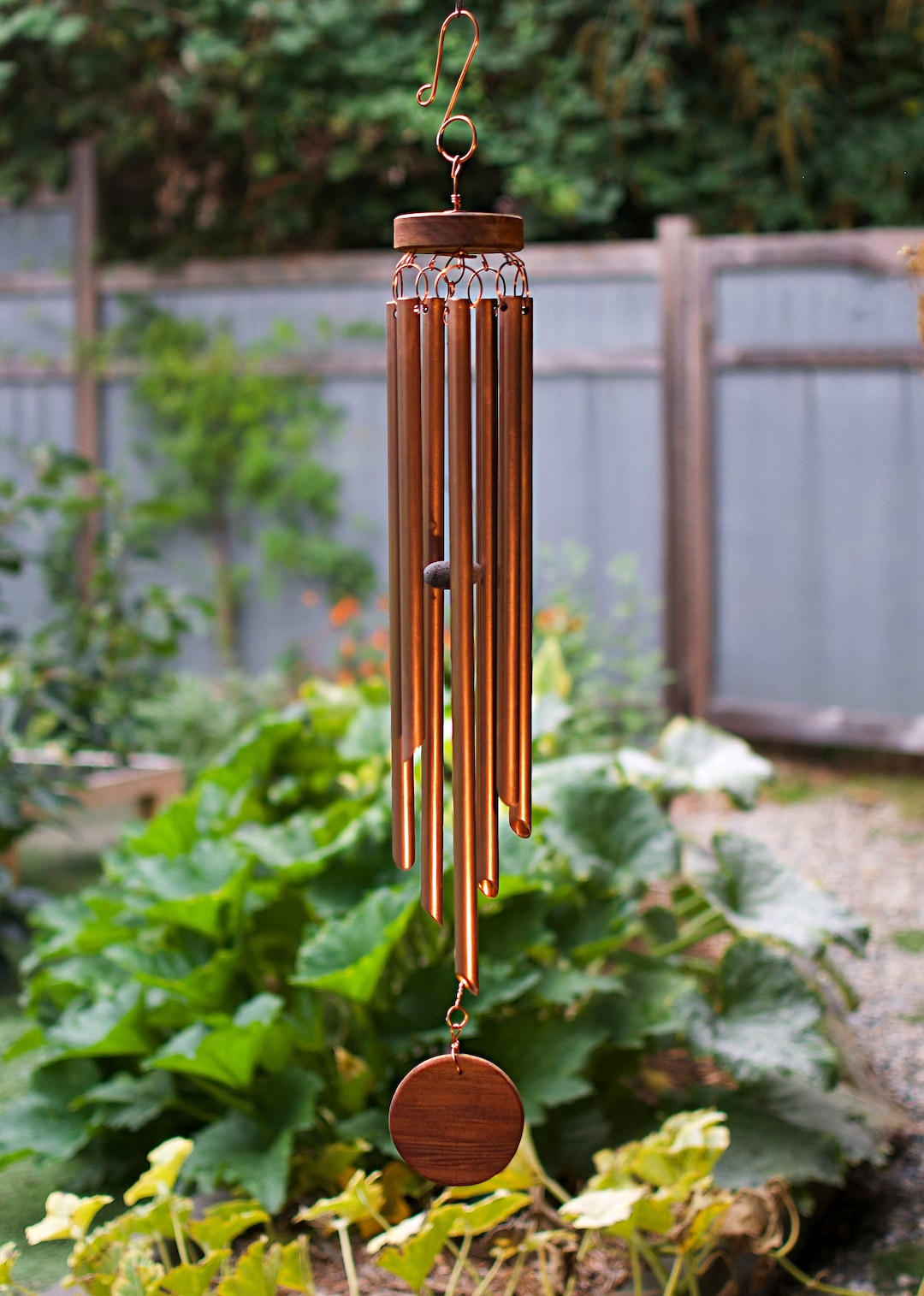Wind Chime Copper Anniversary Outdoor Handcrafted 7 Chimes Etsy