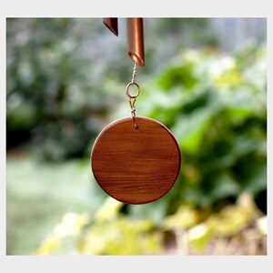 oiled cedar windsail for a wedding anniversary gift copper wind chime, by Coast Chimes