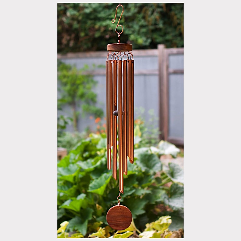 Wedding anniversary genuine copper wind chime.