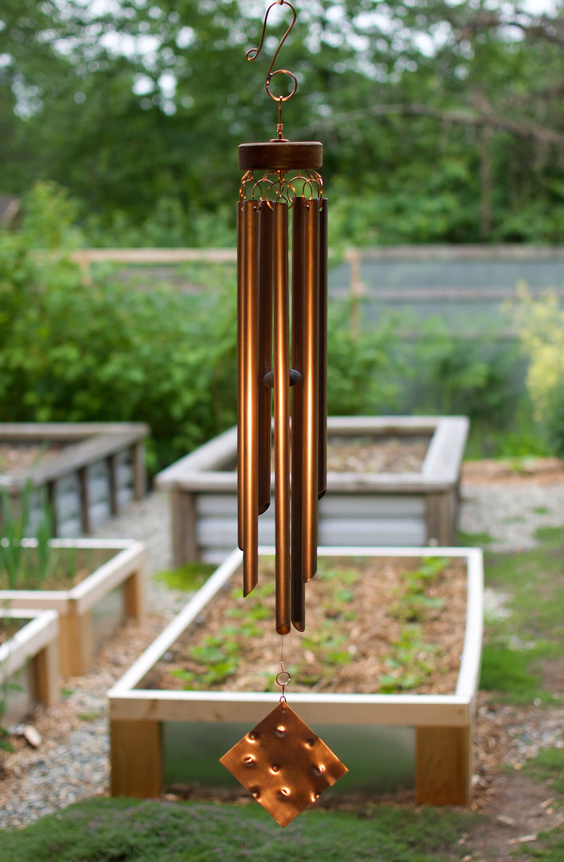 Wind Chime 7 Copper Chimes Handmade Hand Crafted anniversary Etsy
