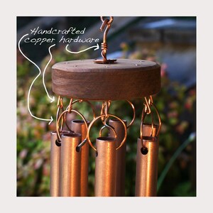 handmade copper hardware for an anniversary handcrafted wind chime