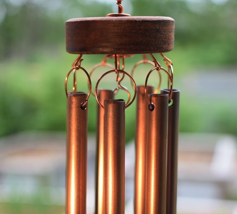 Wind Chime 7 Copper Chimes Handmade Hand Crafted anniversary Etsy